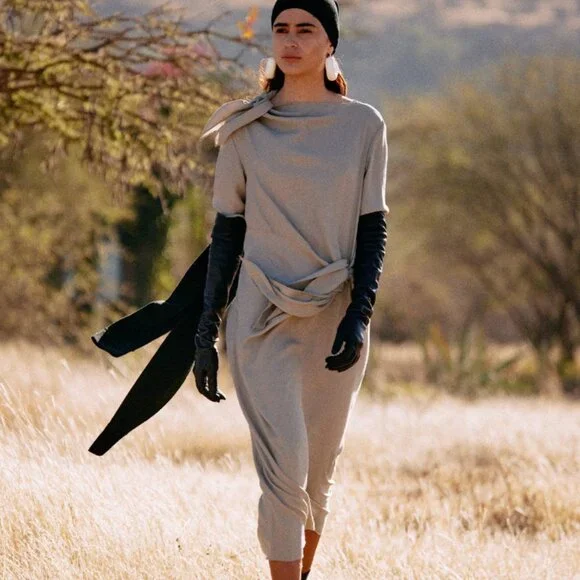 Tibi Feather Weight Eco Crepe Benedict Dress - Grey - 4 - Picture 12 of 12